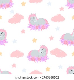 CUTE HORSE BABY ANIMAL SEAMLESS PATTERN CARTOON Z