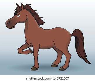 Cute horse cartoon