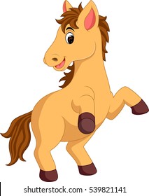 cute horse cartoon