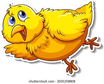 A cute horse cartoon animal sticker illustration