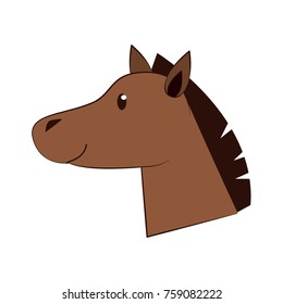 Cute horse cartoon icon vector illustration graphic design