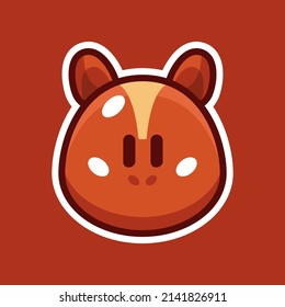 Cute horse cartoon vector icon illustration 