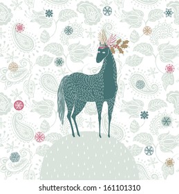 Cute Horse Christmas card