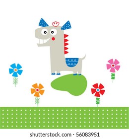 cute horse garden