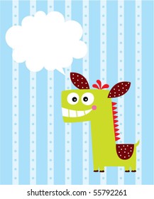 cute horse greeting