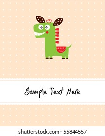 cute horse greeting card