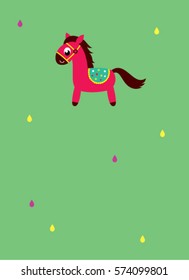 cute horse greeting card