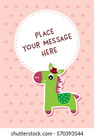 cute horse message