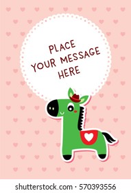 cute horse message
