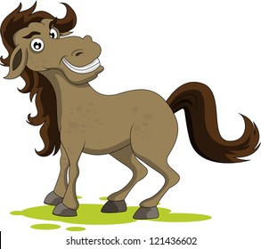 cute horse smiling