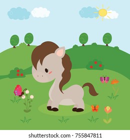 cute horse vector