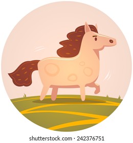Cute horse vector illustration