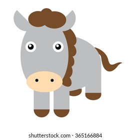 cute horse vector illustration