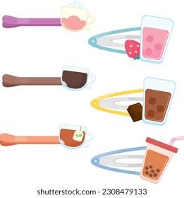 Cute Hot and Cold Drinks Hairpin