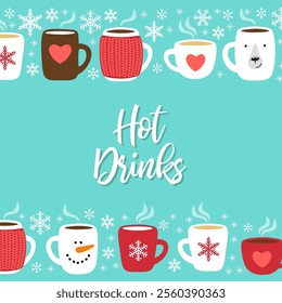 Cute Hot Drinks card background