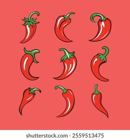 Cute Hot Red Chili Pepper 