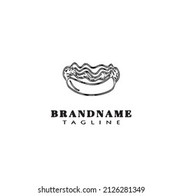 cute hotdog logo cartoon design icon modern vector illustration