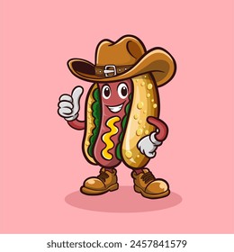 cute hotdog mascot, hotdog product mascot, cute hotdog character, chibi hotdog character