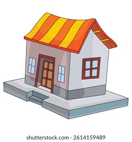 Cute house cartoon vector illustration