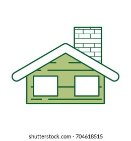 cute house with chimney