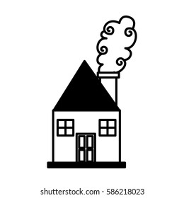 cute house drawing icon