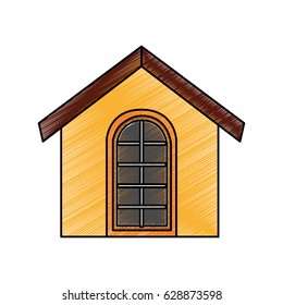 cute house exterior icon