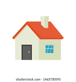 cute house icon isolated on white background. vector Illustration.