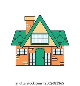 Cute House Illustration _ Single Vector 