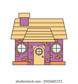 Cute House Illustration _ Single Vector 