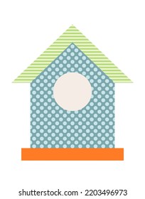 Cute house illustration isolated on white background. Colored flat vector illustration.