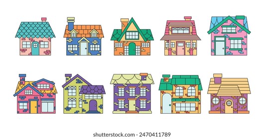 Cute House Illustration Set Collection