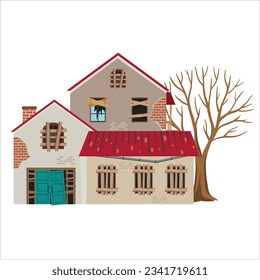 casa linda con fondo blanco