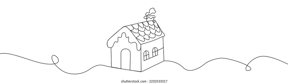 Cute house one line