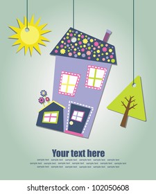 cute house. vector illustration