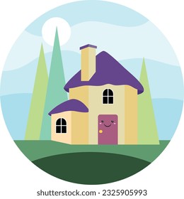 Cute House Vector image or clip art