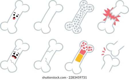 Cute Human-Knochen-Anatomie-Karikatur