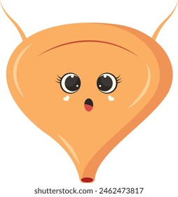 Cute Human Internal Organs Character. Vector Illustration in Cartoon Design.