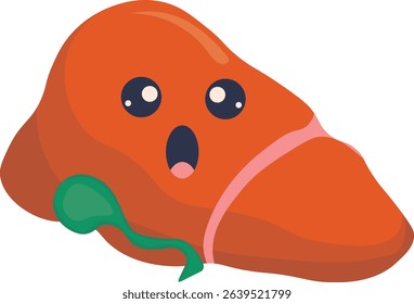 Cute Human Internal Organs Character. Vector Illustration in Cartoon Design.