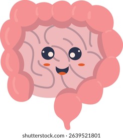 Cute Human Internal Organs Character. Vector Illustration in Cartoon Design.