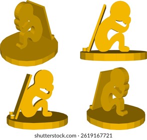 cute human shaped bookmark design vector illustration sketch modern