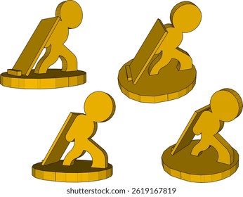 bonitinho humano em forma de indicador design vetor ilustração esboço moderno