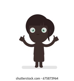 Cute human silhouette vector illustration