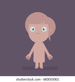 Cute human silhouette vector illustration