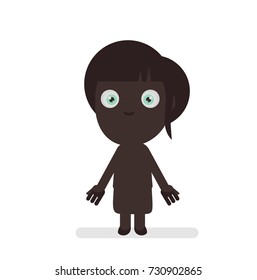 Cute human silhouette vector illustration