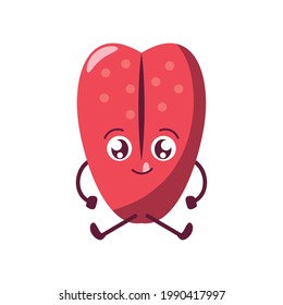 cute human tongue icon isolated