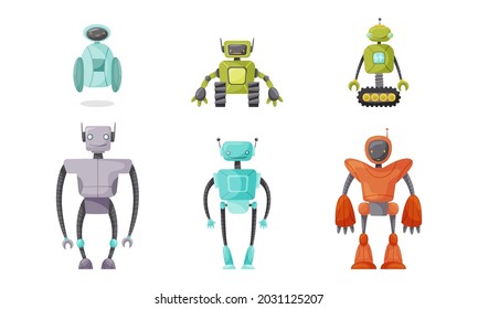Humanioide o robot con antena como conjunto de vectores de inteligencia artificial