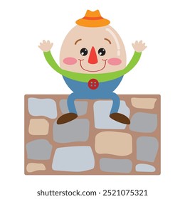 Cute  Humpty Dumpty  vector cartoon illustration