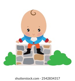 Cute  Humpty Dumpty  vector cartoon illustration