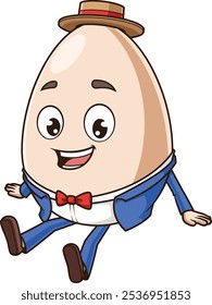 Cute humpty dumpty vector illustration