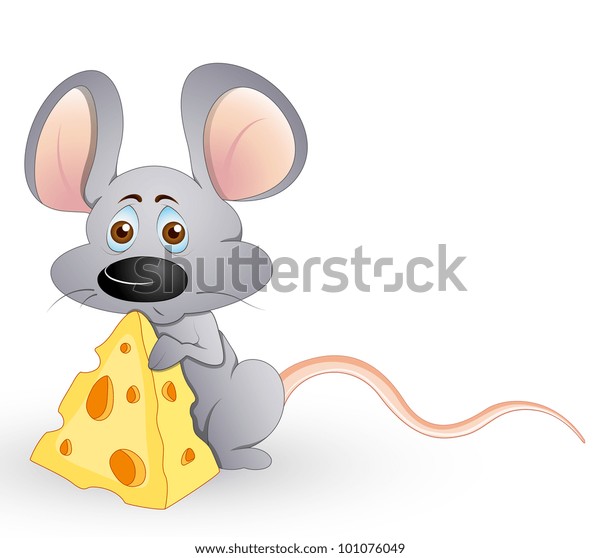 Cute Hungry Mouse Stock Vector (Royalty Free) 101076049 | Shutterstock